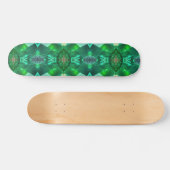 Smaragdgroen magisch mystiek geometrisch patroon persoonlijk skateboard (Horizontaal)