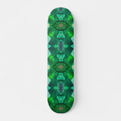 Smaragdgroen magisch mystiek geometrisch patroon persoonlijk skateboard (Voorkant)