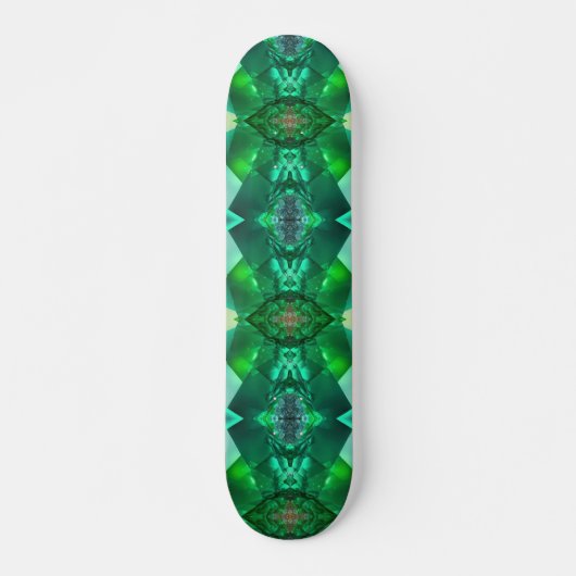 Smaragdgroen magisch mystiek geometrisch patroon persoonlijk skateboard (Voorkant)