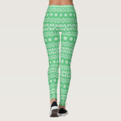 Smaragdgroen Mandala Patroon Leggings (Achterkant)