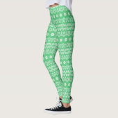 Smaragdgroen Mandala Patroon Leggings (Links)