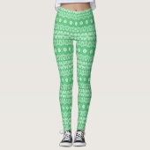 Smaragdgroen Mandala Patroon Leggings (Voorkant)