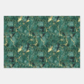 Smaragdgroen marmer met goud inpakpapier vel (Voorkant 3)