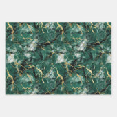 Smaragdgroen marmer met goud inpakpapier vel (Voorkant)