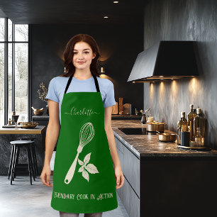 Smaragdgroen met Champagne Goud Gardeer en Kruiden Schort