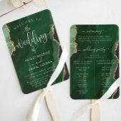 Smaragdgroen minimaal huwelijksprogramma handwaaier