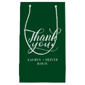 Smaragdgroen | Minimalistische trouw bedankbrief Klein Cadeauzakje (Voorkant)