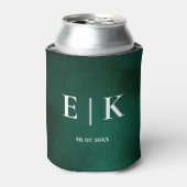 Smaragdgroen Monogram Blikjeskoeler (Blikje Voorkant)