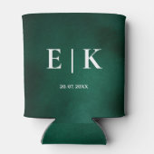 Smaragdgroen Monogram Blikjeskoeler (Achterkant)
