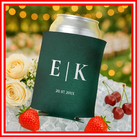 Smaragdgroen Monogram Blikjeskoeler