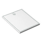 Smaragdgroen Monogram Golf Notitieblok (Schuin)