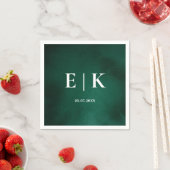 Smaragdgroen | Monogram Servet (Insitu)