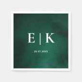 Smaragdgroen | Monogram Servet (Voorkant)