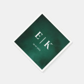 Smaragdgroen | Monogram Servet (Hoek)