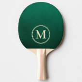 Smaragdgroen Monogram Tafeltennisbatje (Voorkant)