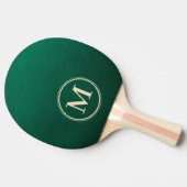 Smaragdgroen Monogram Tafeltennisbatje (Zijkant)