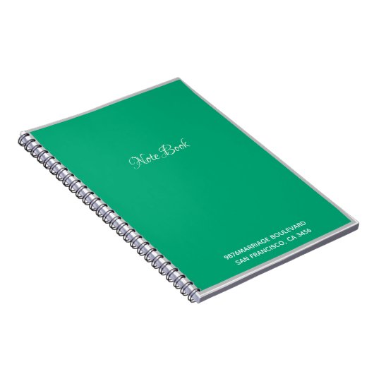 Smaragdgroen Notitieboek (Rechterzijde)
