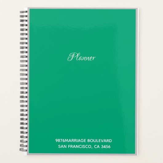 Smaragdgroen Planner (Voorkant)