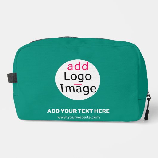 Smaragdgroen Professioneel Bedrijfs Chic Douane Toilettasje (Voorkant)