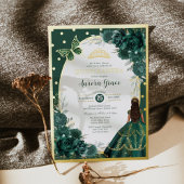 Smaragdgroen Quinceanera Mis Quince 15 Anos Folie Uitnodiging