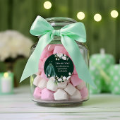 Smaragdgroen Quinceanera Prinses Jurk Bloemen Ronde Sticker