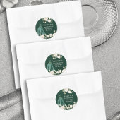 Smaragdgroen Quinceanera Prinses Jurk Bloemen Ronde Sticker