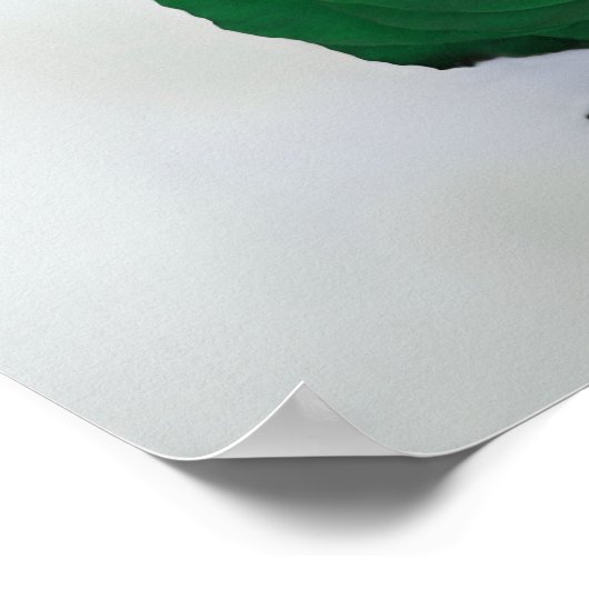 Smaragdgroen Roos 22 tafel bruiloft zitgrafiek Poster (Hoek)