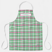Smaragdgroen Roze Wit Preppy Madras Schort (Voorkant)