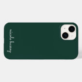 Smaragdgroen script | Stijlvol Monogram Modern Case-Mate iPhone Case (Achterkant (horizontaal))