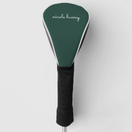 Smaragdgroen script | Stijlvol Monogram Modern Golfheadcover