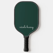 Smaragdgroen script | Stijlvol Monogram Modern Pickleball Paddle (Achterkant)
