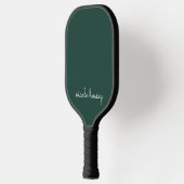 Smaragdgroen script | Stijlvol Monogram Modern Pickleball Paddle (Links)