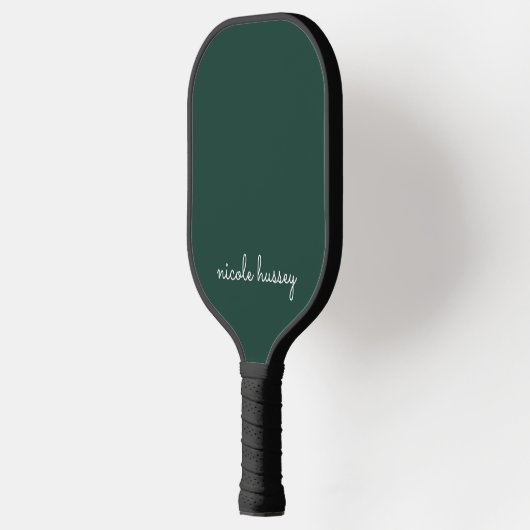 Smaragdgroen script | Stijlvol Monogram Modern Pickleball Paddle (Links)