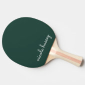 Smaragdgroen script | Stijlvol Monogram Modern Tafeltennisbatje (Zijkant)