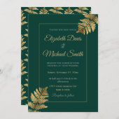 Smaragdgroen tropisch goudblad kaart (Voorkant / Achterkant)