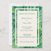 smaragdgroen tropisch huwelijk kaart (Voorkant)