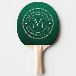 Smaragdgroen Trouw Monogram Tafeltennisbatje