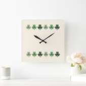 smaragdgroen vierkante klok (Huis)