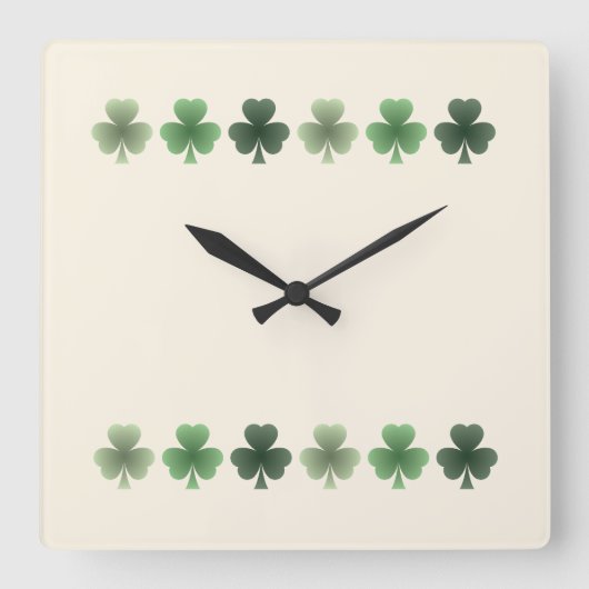 smaragdgroen vierkante klok (Voorkant)