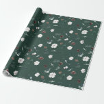 Smaragdgroen  Vrolijk Kerstfeest Cadeaupapier<br><div class="desc">Welkom bij ons betoverende Emerald Greenery Merry Christmas Wrapping Paper-ontwerp, waar charme voldoet aan moderne elegantie. Dit ontwerp is voorzien van ingewikkelde waterverf groen en subtiel elegante kalligrafie met eenvoudige typografie, het vastleggen van de essentie van de traditionele gezelligheid en rustieke cottage core. Met een vleugje retro flair en een...</div>