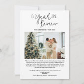 Smaragdgroen Vrolijk Kerstjaar in de Review Foto Feestdagenkaart (Achterkant)