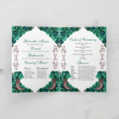 Smaragdgroen Western Charro Quinceañera Programma (Binnen)