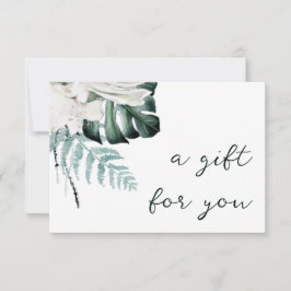 Smaragdgroen Witte bloemen Cadeaubon