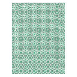 Smaragdgroen Witte Geometrische Naadloos Patroon Tafelkleed