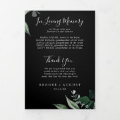 Smaragdgroen Zwart Drievoudig Tafelnummerteken Drieluik Programma (Cover)