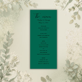 Smaragdgroen Zwart Menu Groen Tropische kaart