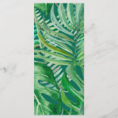 Smaragdgroen Zwart Menu Groen Tropische kaart (Achterkant)