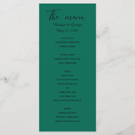 Smaragdgroen Zwart Menu Groen Tropische kaart