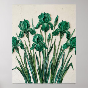 Smaragdgroene Abstracte Canvas Kunst Poster