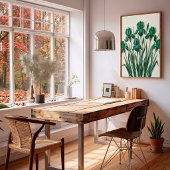 Smaragdgroene Abstracte Kunst Canvasprint Poster